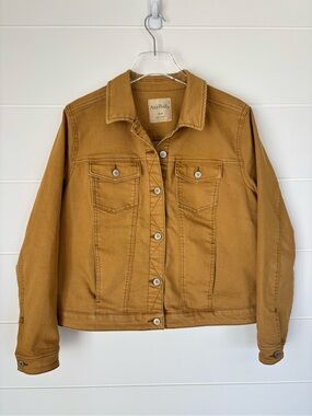AnyBody Women's Denim Jacket Mustard Yellow Size Medium